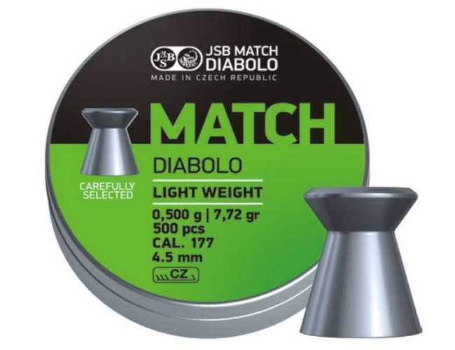 Пули пневматические JSB Match Diabolo light 4.50мм