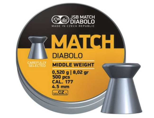 Пули пневматические JSB Match Diabolo middle 4.50мм