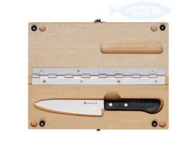 Нож кухонный Snow Peak CS-207 Cutting Board Set M + разделочная доска