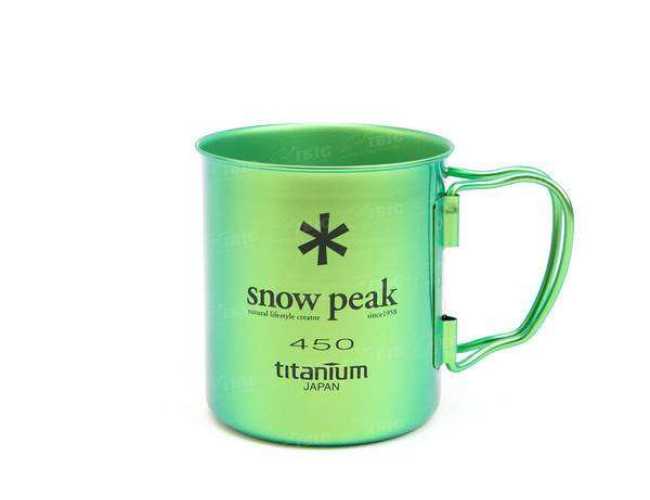 Кружка Snow Peak MG-043GR-US Titanium Single Wall 450ml ц:green