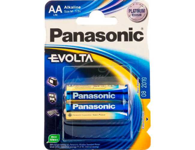 Батарея Panasonic EVOLTA AA BLI 2 ALKALINE