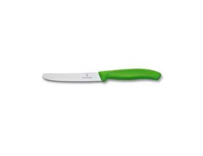 6.7836.L114 Нож кухонный Victorinox SwissClassic для томатов, зеленый #