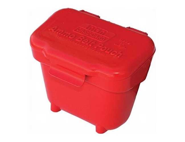Коробка MTM Ammo Belt Pouch для патронов кал. 22 LR; 22 WMR и 17 HMR с креплением на пояс. Цвет – красный.