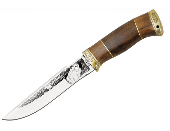 Нож охотничий ВОЛК (с рисунком)