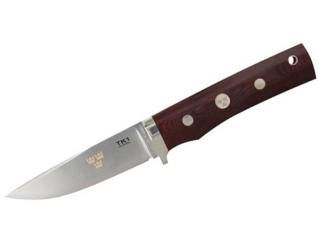 TK1mm Ніж Fallkniven Tre Kronor de Luxe maroon micarta