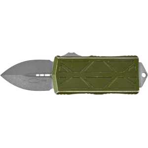 Нож Microtech Exocet Double Edge Stonewash. Distressed od green