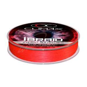 Шнур Climax iBraid 8 fluo-red 135m 0.12mm 9.2kg