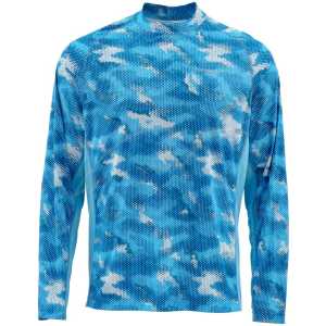 Реглан Simms Solarflex Crewneck Prints ц:hex camo sky blue