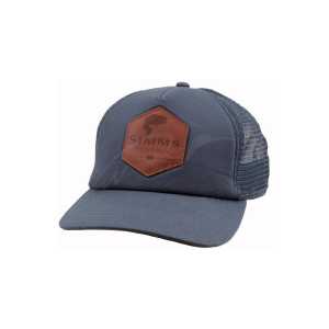 Кепка Simms Leather Patch Trucker One size ц:anvil