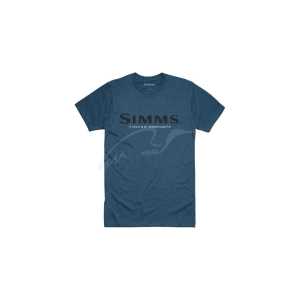 Футболка Simms Logo T-Shirt ц:steel blue heather