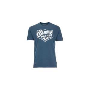 Футболка Simms Fish It Well Badge T-Shirt ц:sailor blue heather