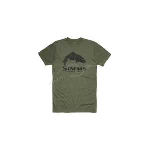 Футболка Simms Wood Trout Fill T-Shirt ц:military heather