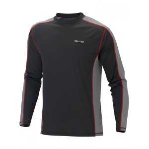 Термобелье MARMOT Lightweight crew ls vapor black/gargoyle ц:black/gargoyle