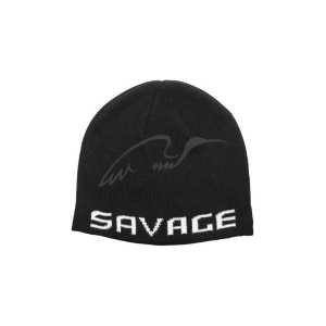 Шапка Savage Gear Logo Beanie One size ц:black/white