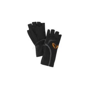Перчатки Savage Gear Wind Pro Half Finger ц:black