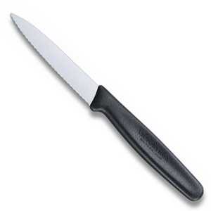 Нож кухонный Victorinox Standart 8см, серрейтор, чёрный