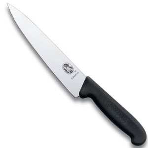 Нож кухонный разделочный Victorinox Fibrox 12 см, черный