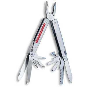 Мультитул VICTORINOX 3.0323.L SwissTool с кожанным чехлом ц: металлик