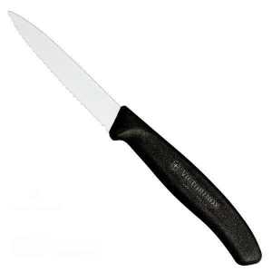 6.7633 Нож кухонный Victorinox SwissClassic,8см,волн.лезвие,черный